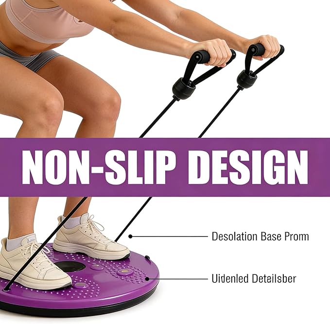 2026 Upgraded Waist Twister Machine, Home Exercise Equipment for Core Strengthening & Ab Training with Adjustable Twist Board, Silent Workout Equipment for Waist Sculpting and Full-Body Toning
