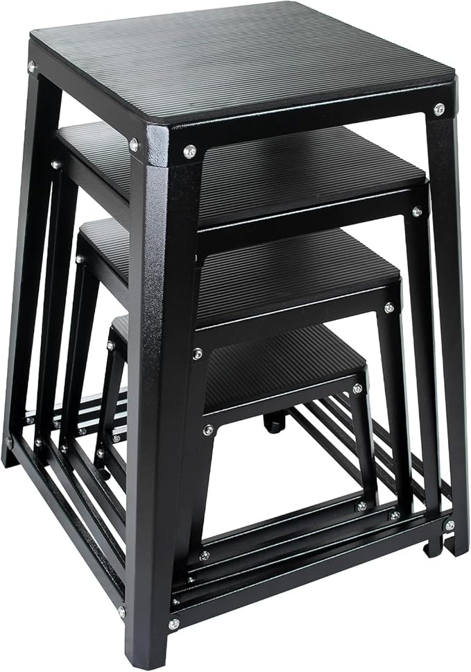 Plyometric Platform Box, Plyometric Box Jump Set for Home Gym Training, Crossfit, Conditioning, Strength Training (12/18/24/30 Inch)
