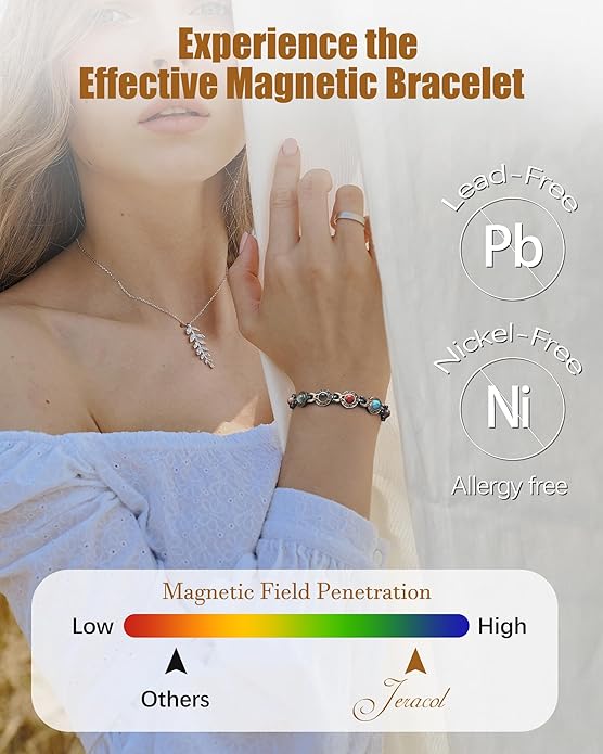 Copper Bracelets & Rings for Women, Copper Magnetic Bracelet for Women