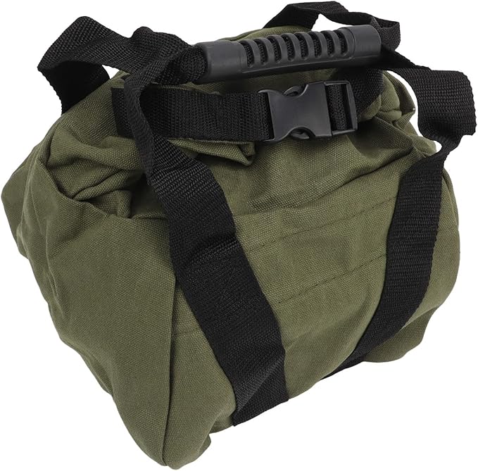 Fitness Workout Sandbag with Handles, Weightlifting Training Sandbag, Empty Exercise Power Bag for Home Gym, Durable 16oz Canvas Sandbag for Squat Press Stretch Yoga