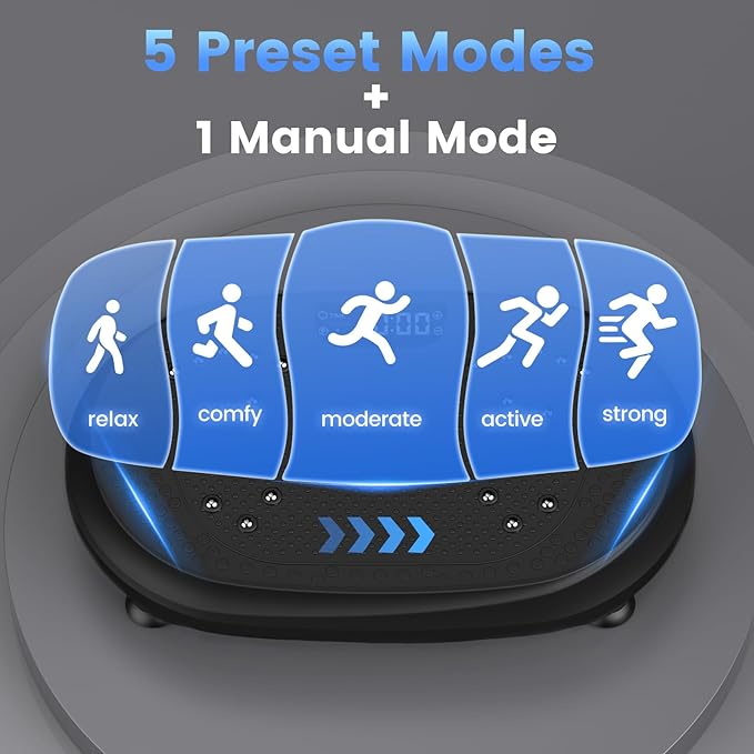 Vibration Plate Exercise Machine, Vibrating Fitness Platform for Lymphatic Drainage, Full Body Shaker Workout Equipment, Bluetooth Power Shaping Vibrate Plate, Board Sport for Home Exercise Gym