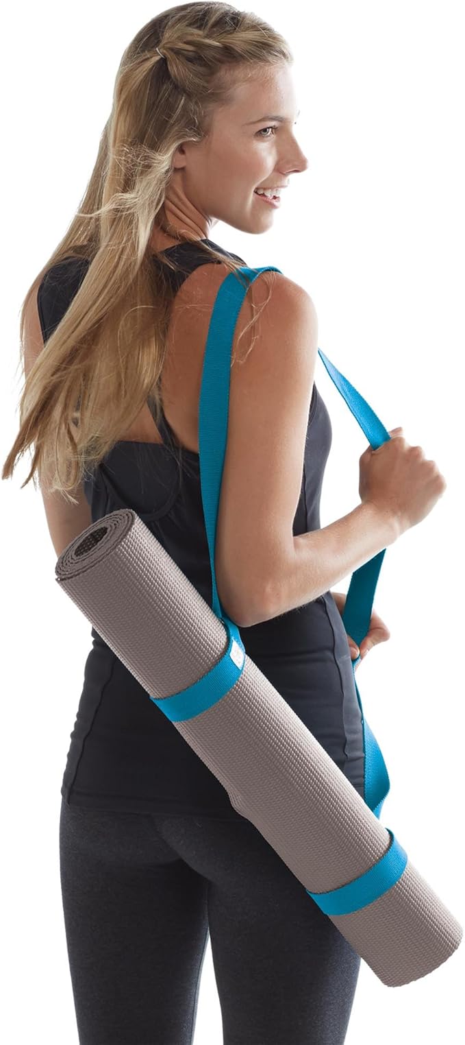 Gaiam Easy-Cinch Yoga Mat Sling - Durable Carrying Strap for Yoga Mat with Metal D-Rings for Secure Fit (No Mat Included)