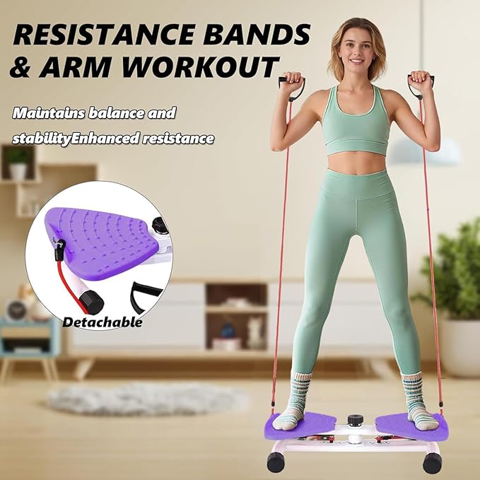 Waist Twisting Machine Exercise, Ab Twisting Board for Exercise, Adjustable Waist Twisting Board Exercise Machine with 300 lbs Weight Capacity