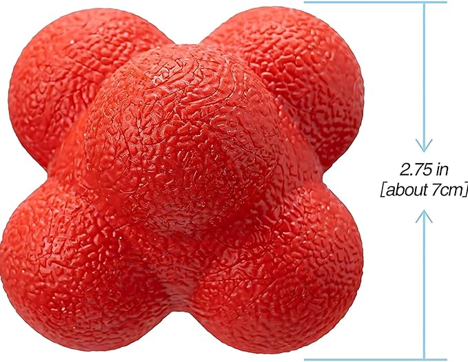 Hexagonal Reaction Ball High-Density Rubber Foam Bounce for Agility Reflex and Coordination Training
