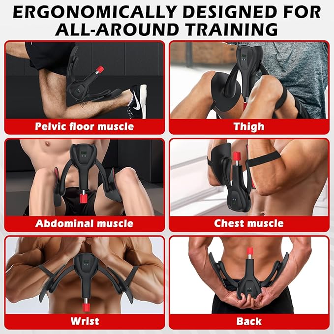 3rd Gen Thigh 0-100 lbs Adjustable Resistance Inner Leg Exercisers with Leg Straps Band Pelvic Floor Kegel Hip Exercise Workout Equipment Pilates Women Men