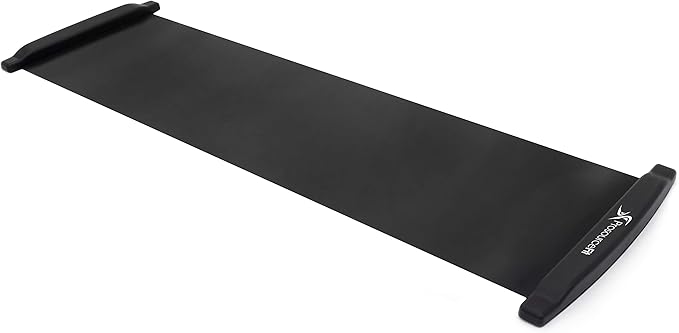 ProsourceFit Slide Board Mat for Exercise 6’ with End Stops, Booties & Carrying Bag for Low-Impact Indoor Home Workouts and Sports Training