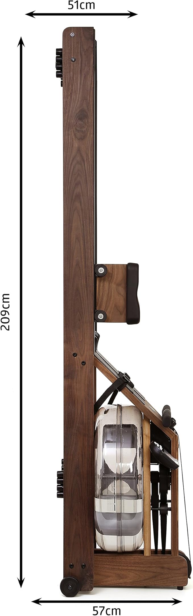 WaterRower Walnut Rowing Machine with S4 BLE Monitor | USA Made Water Rower | Original Handcrafted Erg Machine for Home Use & Gym | Best Warranty