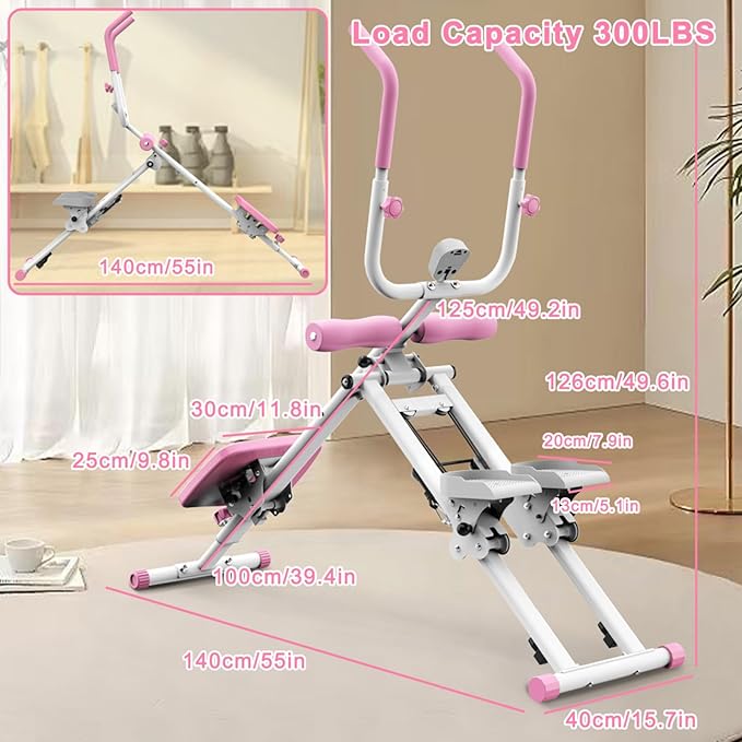 2 in 1 Stair Stepper and Ab Machine,Multifunctional Full Body Workout Machine,dual Track Ab Machine,Upgrade Stairmaster & Ab Trainer Equipment for Home Gym Exercise