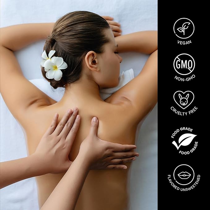 Tropical Scented Massage Oil Candle - Vegan Full Body Massage Candle and Home SPA with Sustainable Formula for Relaxation and Stress Relief
