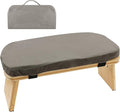 Folding Meditation Bench, Bamboo Kneeling Stool with Cushion, Portable Meditation Chair, Yoga Stool, Yoga Bench, Zen Practice, Comfortable Kneeling Chair, 16.9x7.5x7.1in (Grey)