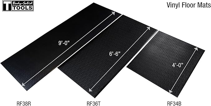 Body-Solid Long Vinyl Heavy Duty Exercise Equipment Mat (RF36T) for Use on Carpet, Hardwood Floors, Concrete & More - Perfect for Treadmills, Bikes & Other Home Gym Equipments, 36x78 in