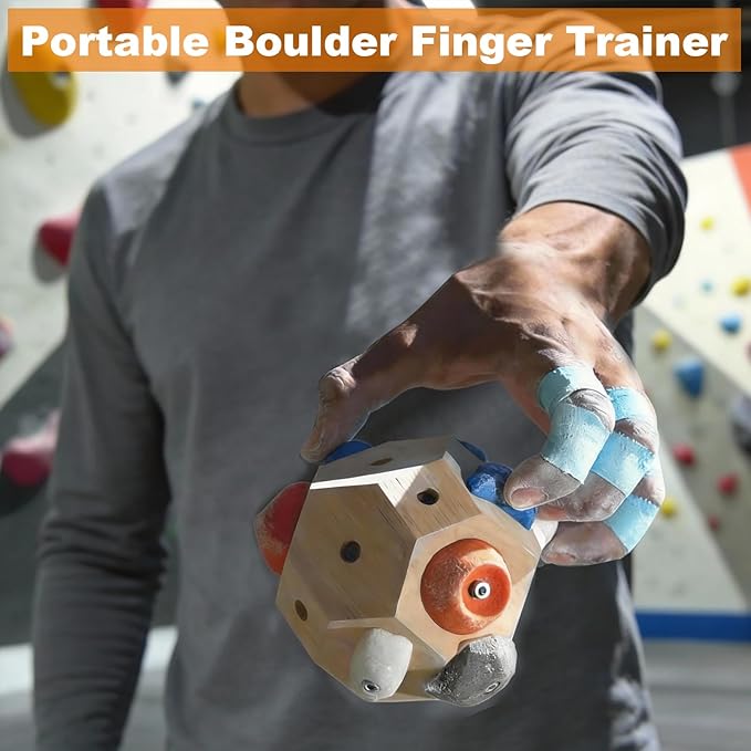 2 PCS Boulder Block,Handcrafted Boulder Block for Climbers,RockClimbing Ball for Finger Strength Training, Strength & Precision Tool, Gifts for Rock Climbers