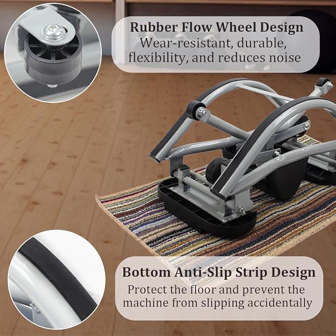 Rock Stepper, Lateral Rocking Fitness Stepper with Digital Display & Resistance Band, Low-Impact Side-to-Side Stepper for Knees/Joints, Compact Portable Home Workout Machine for Legs Glutes Abs