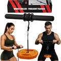 Wrist Roller & Forearm Strengthener, Forearm Exerciser Trainer for Men, Wrist and Grip Strengthener, Up to 130 LBS Load, Non-Slip Grip, 25mm/50mm Load Compatible Fore Arm Strength Trainer