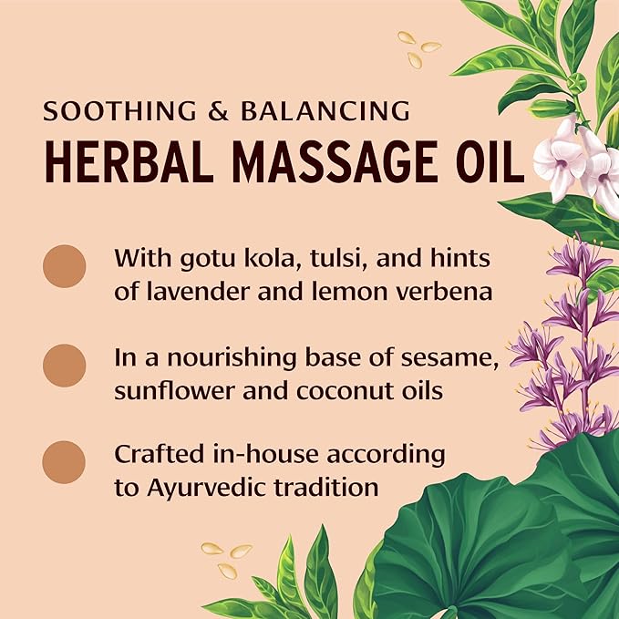 Banyan Botanicals Daily Massage Oil – Organic Ayurvedic Massage Oil – Balancing and Grounding – 8 oz – Non GMO Sustainably Sourced Abhyanga Oil