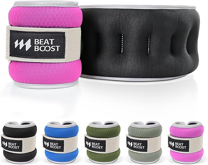 Ankle Wrist Weights for Women Men A Pair of 1 2 3 4 6 8 10 Lbs Arm Leg Weight Set with Adjustable Straps for Walking Pilates Exercise Workout Gym Aerobics