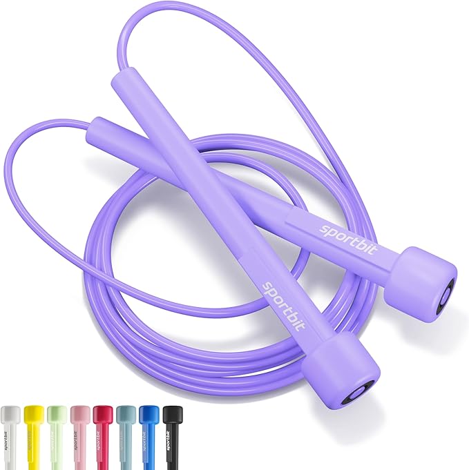 SPORTBIT Adjustable Jump Rope for Fitness and Exercise – Skipping Rope for Cardio, Boxing, and Weight Loss – Speed Rope perfect for Men & Women