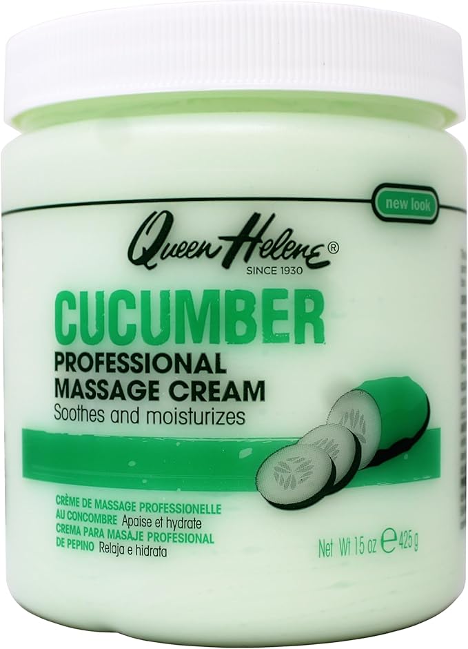 Queen Helene Cucumber Professional Massage Cream, Soothing and Moisturizing, 15 oz (Pack of 2)