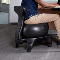 Office Ergonomic Ball Chair Balance Ball Stool, Exercise Ball Chair Set with Base ＆ Back ＆ Wheels ＆ Pump, Balance Ball Chair for Adults Desk