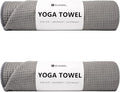 Eunzel 2 Pack Hot Yoga Towel, Non-Slip Yoga Mat Towel with Grip Dots Stickyfiber Sweat Absorbent Towel for Hot Yoga, Pilates and Workout 72" x 24", Grey
