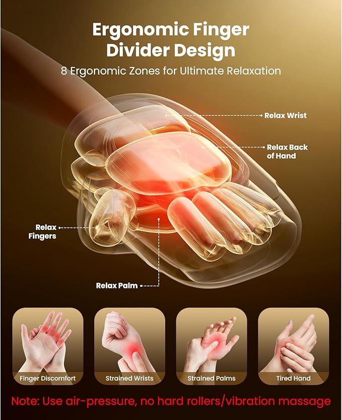 BOB AND BRAD Hand Massager with Heat and Compression, Individual Fingers, FSA-HSA Eligible, Cordless HandSpa Pro Hand Massager for Arthritis and Carpal Tunnel, Pain Relief, 5 Intensity Settings