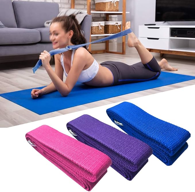 Yoga Equipment Set 5pcs, EVA Yoga Blocks, Cotton Stretching Strap, Non - slip Knee Pad, Purple - Stability and Flexibility, Anti - skid Comfort, Ideal for Beginners and Pilates