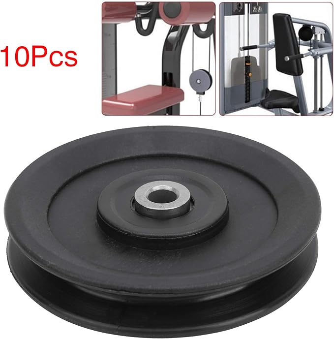 10pcs 115mm Nylon Fitness Bearing Pulley, Gym Accessory Strength Training Equipment, Home Gym Attachments with Iron Core, Durable Exercise Pulley for Health Club and F