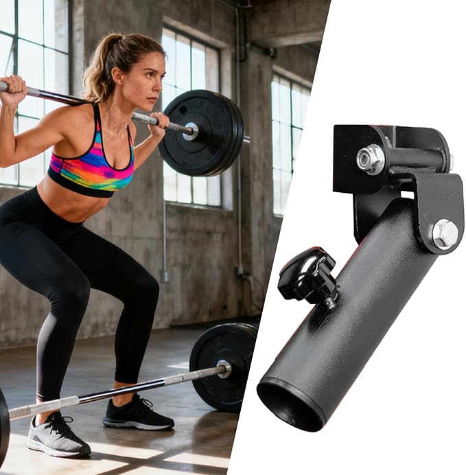 Squat Attachment,T-Shaped Gym Accessories With 360 Degrees,Split Squat Bar Attachment - For Full Body Strength Training