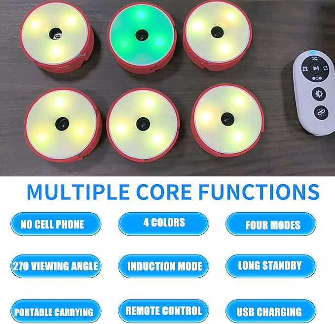 6 Pcs Reaction Training Lights, Agile Reaction Training Lamp Set, Quick Response Training Lights, Improves Reaction Time & Agility for Athletes, Trainers, Physical Therapists