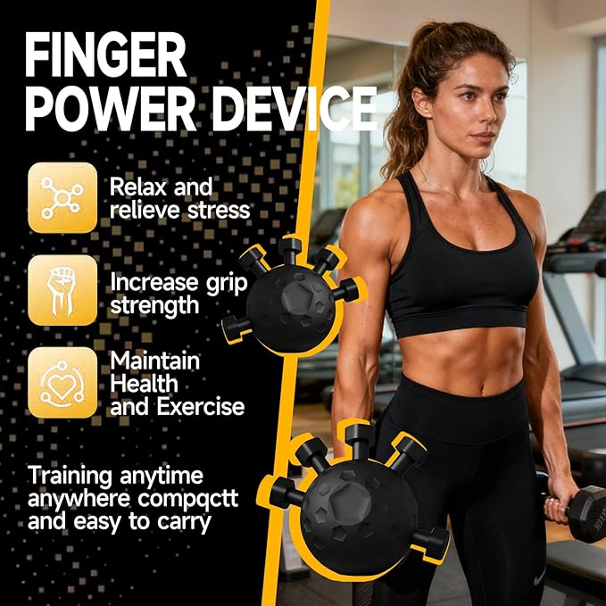 NEDVI Finger Grip Strengthener, 2026 New Hand Forearm Trainer, Arm Toning Shaper and Wrist Strengthener Ball,Portable Adjustable Hand Grip Strengthener for Gym, Piano and Guitar Training