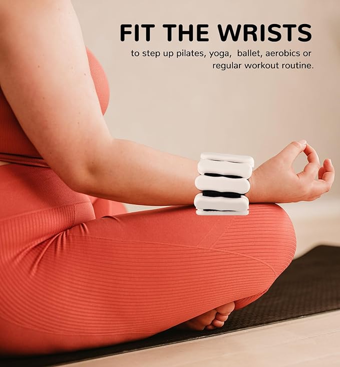 Wrist Ankle Weights for Women Men, Leg Arm Wrist Weights Bangles 1lb*2 2lb*2 Wearable Weights Pilates Weighted Bracelet for Strength Training Walking Swimming Yoga Physical Therapy