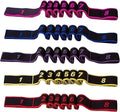 5 Pack Fitness Resistance Band for Stretching and Yoga, 8-Section Resistance Band with Numbered Markings, Applicable to Pilates, Flexibility Training, Full Body Workout