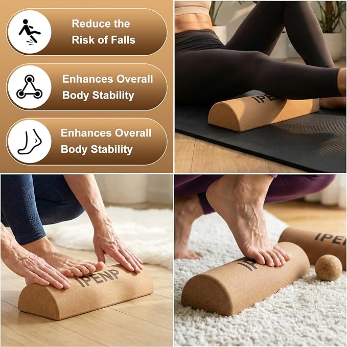 Balance Board,Solemate Foot Balance Cork Premium Cork Foot Strengthener for Balance Stability, Improve Foot Function, Enhance Mobility, Unique Design for Enhanced Foot Strength Prevent Falls