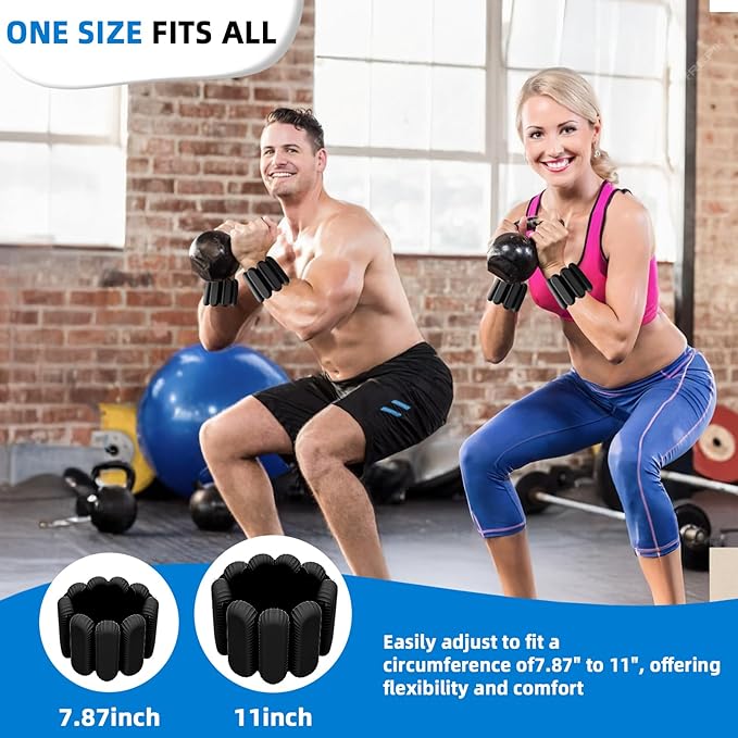 Ankle Weights for Women and Men, Adjustable Wrist Weighted Training Bracelet for Home Gym Workout, Strength Training Walkin Running, Foot weights for exercise,2pc on Set