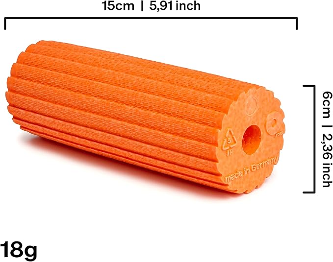 BLACKROLL - Mini Flow Foam Roller, Portable Massage Tool for Feet, Hands, and Arms, Ideal for Travel and Plantar Fasciitis Relief, Great for Exercise, Massage, and Muscle Recovery, 6" x 2"