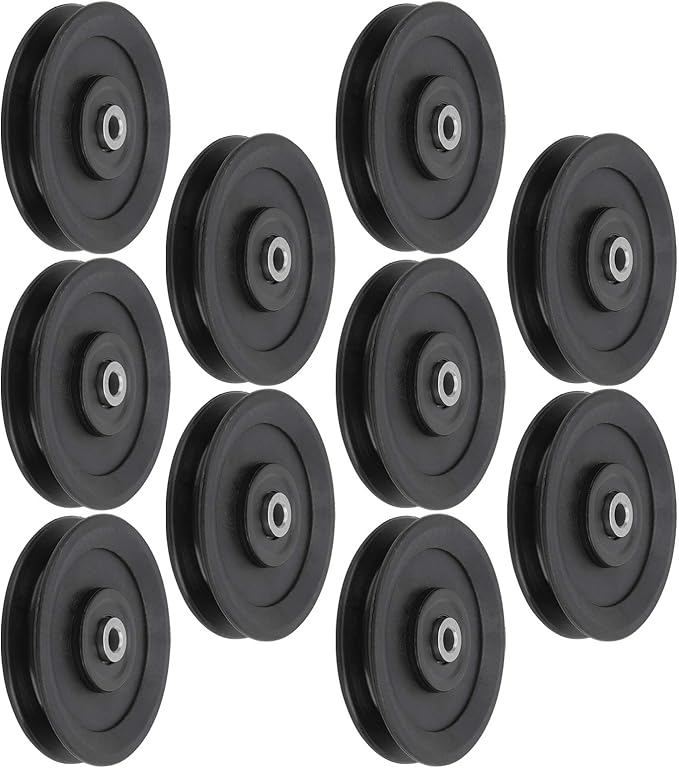 115mm Nylon Fitness Bearing Pulley, Gym Pulley Accessory, High Strength Training Equipment with Iron Core, Durable Home Gym Attachments for Strength Training and Garage Door System