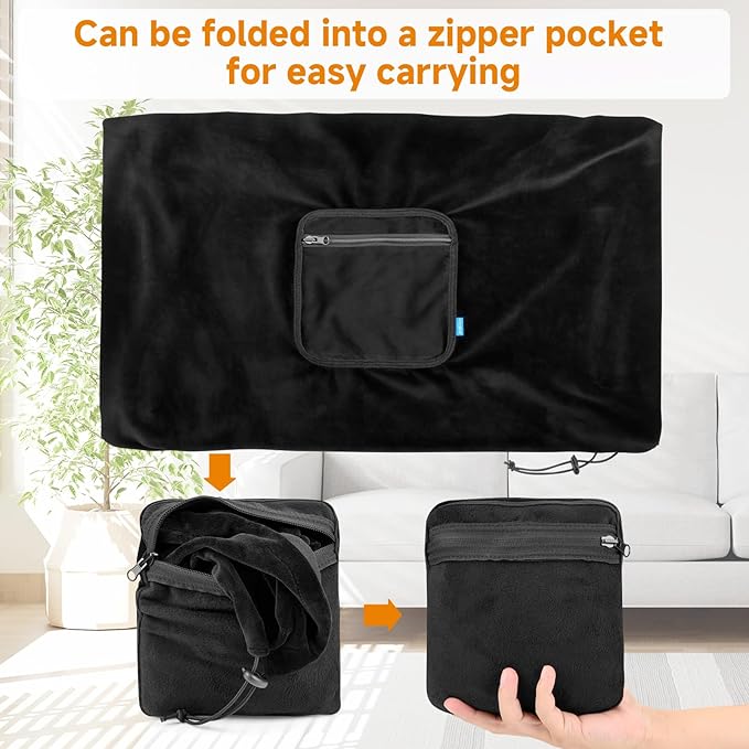 Xxerciz Vibration Plate Cover, Dust-Proof Cover for Vibration Plate Exercise Machine, Adjustable Drawstring, Soft Guard Sleeve for Weight Loss Motor(Cover Only)