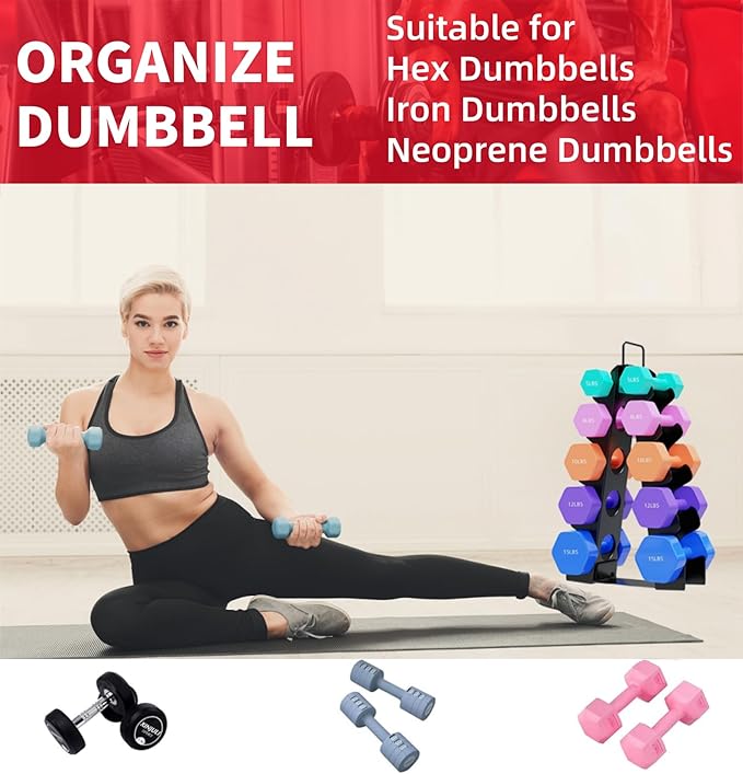 Weight Rack for Dumbbells,A-Frame Dumbbell Rack Stand Only, Alloy Steel Dumbbells Storage Rack with Handle for Home Gyms Workout (Dumbbells not include)