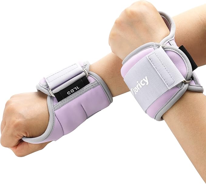 Wrist Weights with Thumb Loops Lock for Women Men 1 Pair 2 3 4 5 6 LBS Arm Weight Ankle Weights Weighted Gloves for Running Walking Jogging Physical Therapy Gym Workout Cardio Exercises