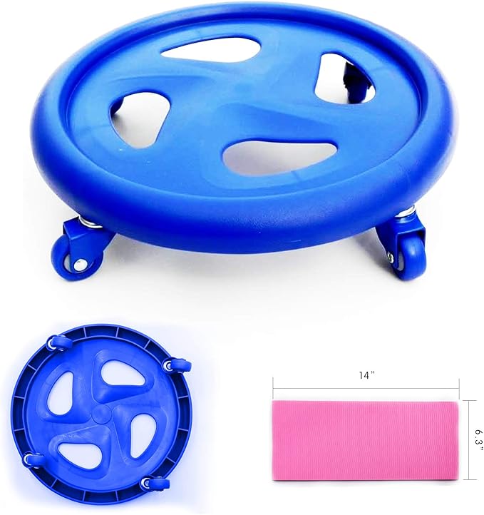 Abdominal Roller Ab Exercise Wheel Disc Core Coaster Core Fitness Sliders Ab Workout Equipment Easy Roller with Knee Mat for Home Gym