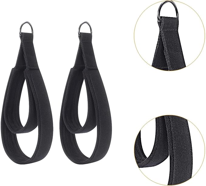 2Pcs Pilates Double Loop Straps for Reformer,Exercise Equipment Gym Pilates Straps for Adults, Workout, Gymnastics, Arms Legs