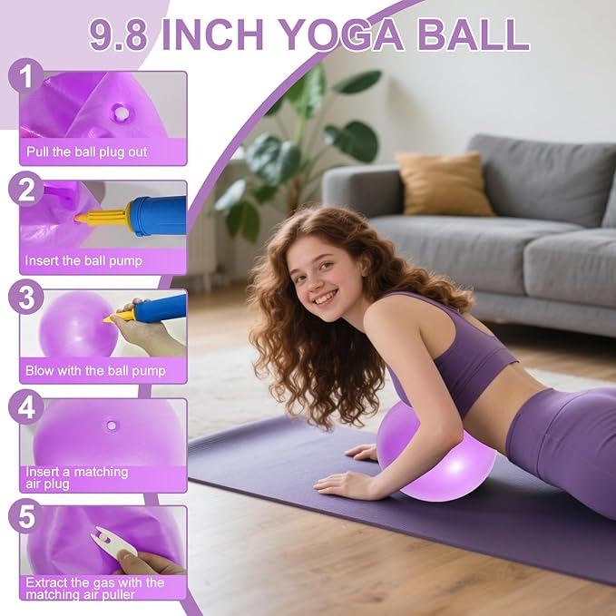 Pilates Ring Set with Resistance Bands– Anti-Slip Magic Circle Pilates Ring for Home Workouts, Full-Body Toning, Strength Training for Women 14PCS