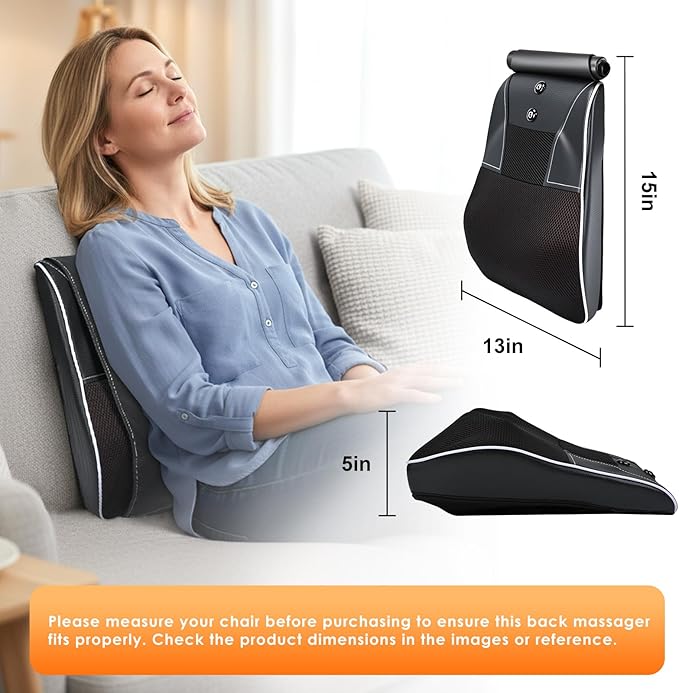 Shiatsu Neck and Back Massager with Heat,Neck Massager for Pain Relief deep Tissue,3D Kneading Massage Pillow for Back,Shoulder,Leg,Gifts for Mom,Dad,Women (Black)