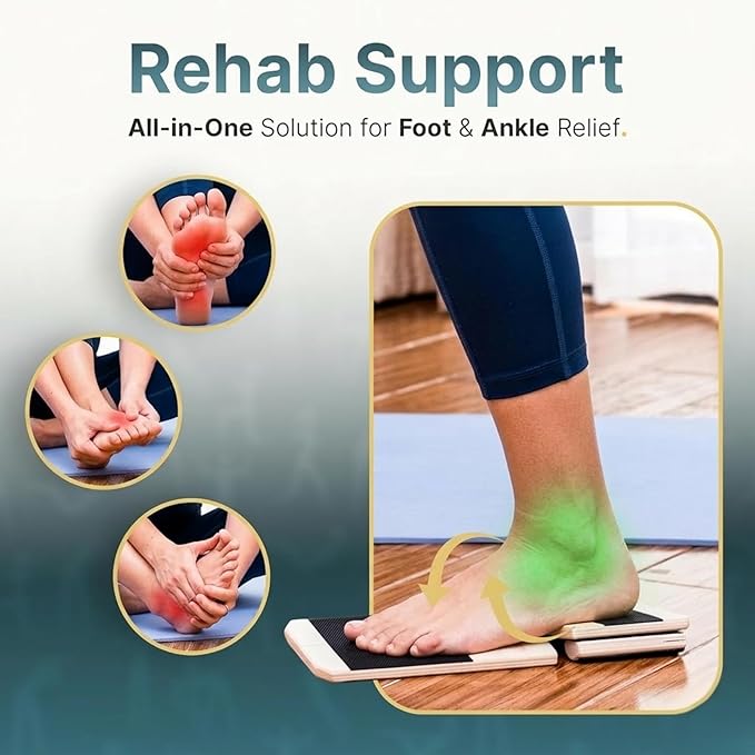 Ankle Strengthener & Balance Trainer, Foot Strengthener for Physical Therapy, Ankle Balance Board with 2 Difficulty Levels, HSA FSA Single-Leg Stability Trainer, Mobility Board for Injury Recovery
