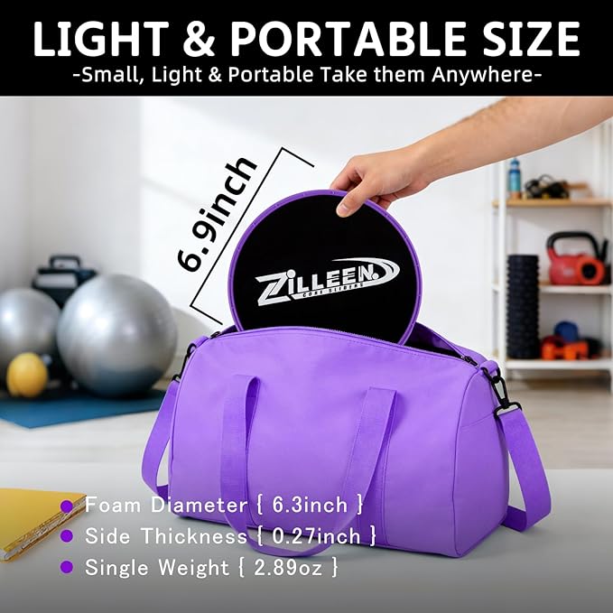 ZILLEEN Exercise Sliders for Working Out Fitness Discs for Pilates Women Men, 2 Pack