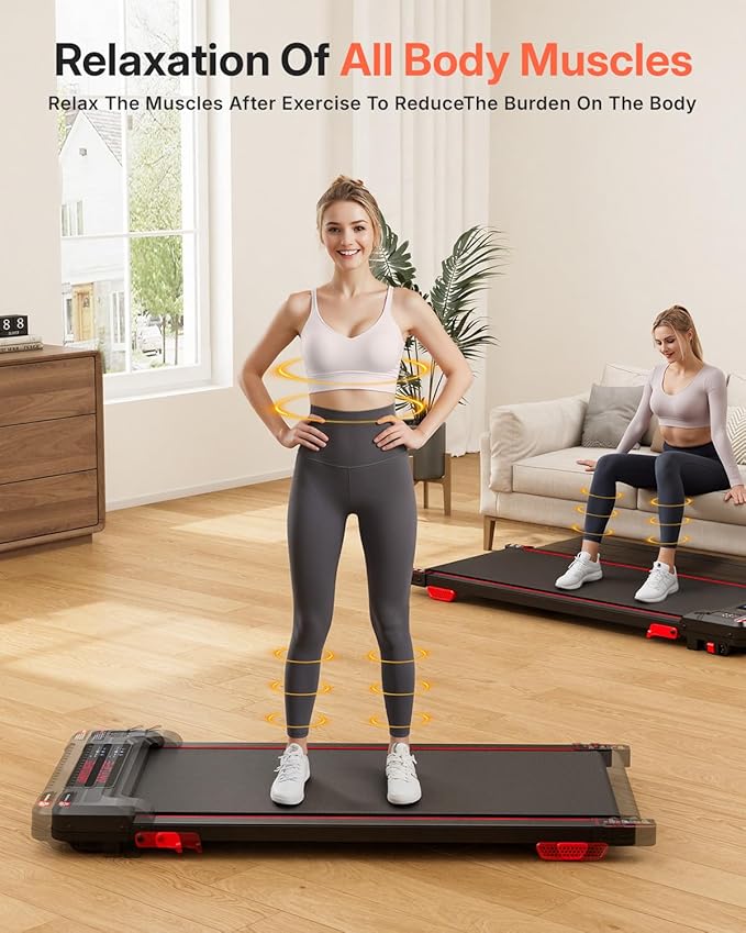 Walking Pad Treadmill, Anylife Incline Walking Pads Under Desk 330lb Capacity, 2.5HP Portable Treadmills for Home, Compact Treadmill Small Running Pad with LED Display, Remote Control
