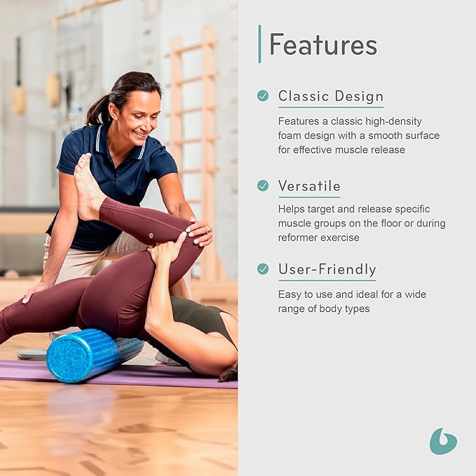 Balanced Body High-Density Foam Roller, Physical Therapy & Muscle Recovery Aid, Pilates Exercise Roller for Pain Relief
