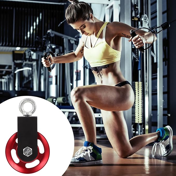Veemoon Gym Cable Pulley Wheel Aluminum High Position Bearing Silent Pulley Fitness Training Equipment Attachment for Strength Workout Home Gym