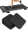 4 Pcs Walking Pad Mat, Treadmill Mat Pads, 4" x 4" x 0.2" Double-Sided Non-Slip Exercise Equipment Mat, High Density Silicone Anti Vibration Pad for Protect Floors, Noise Reduction
