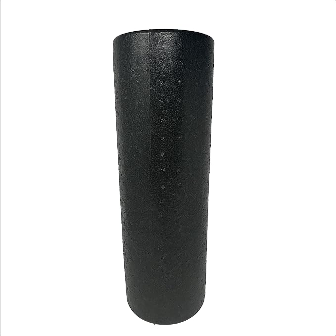 EPE USA High Density 18" Black Foam Roller for Exercise, Yoga, Muscle Back Pain Massage